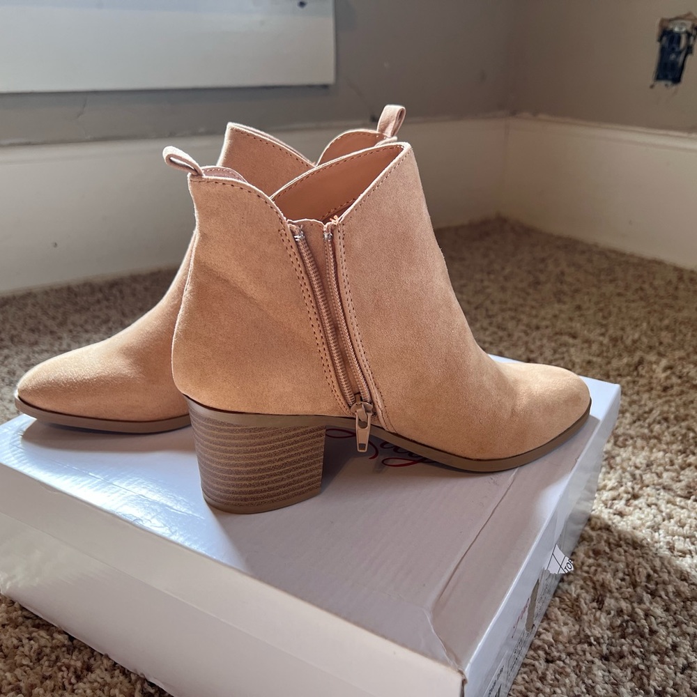 Suede Heel Bootie - Picture 2 of 4
